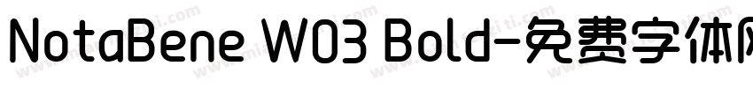 NotaBene W03 Bold字体转换